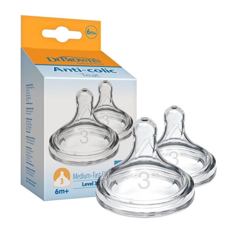 سرشیشه پهن +6 ماه Dr Browns Level 3