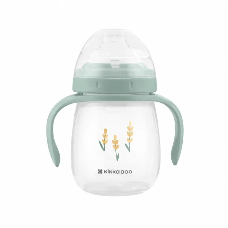 لیوان آبمیوه خوری کودک کیکابو Kikkaboo حجم 240 میل طرح گندم و پروانه