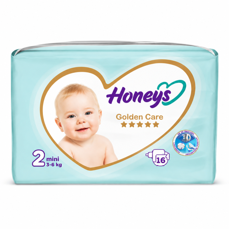 پوشک بچه هانیز سایز دو 16 عددی