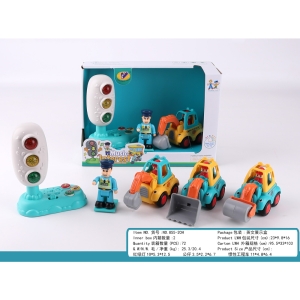 اسباب بازی آموزشی چراغ راهنمایی و ماشین راه سازی