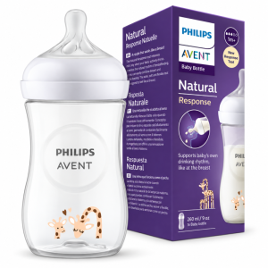 شیشه شیر طلقی 260 میل اونت Avent طرحدار