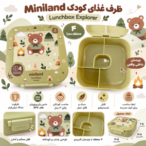 لانچ باکس غذا 1200 میل مینی لند