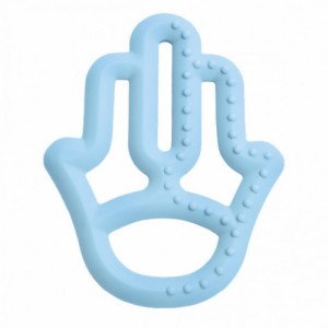 دندانگیر سیلیکونی minikoioi طرح دست رنگ آبی