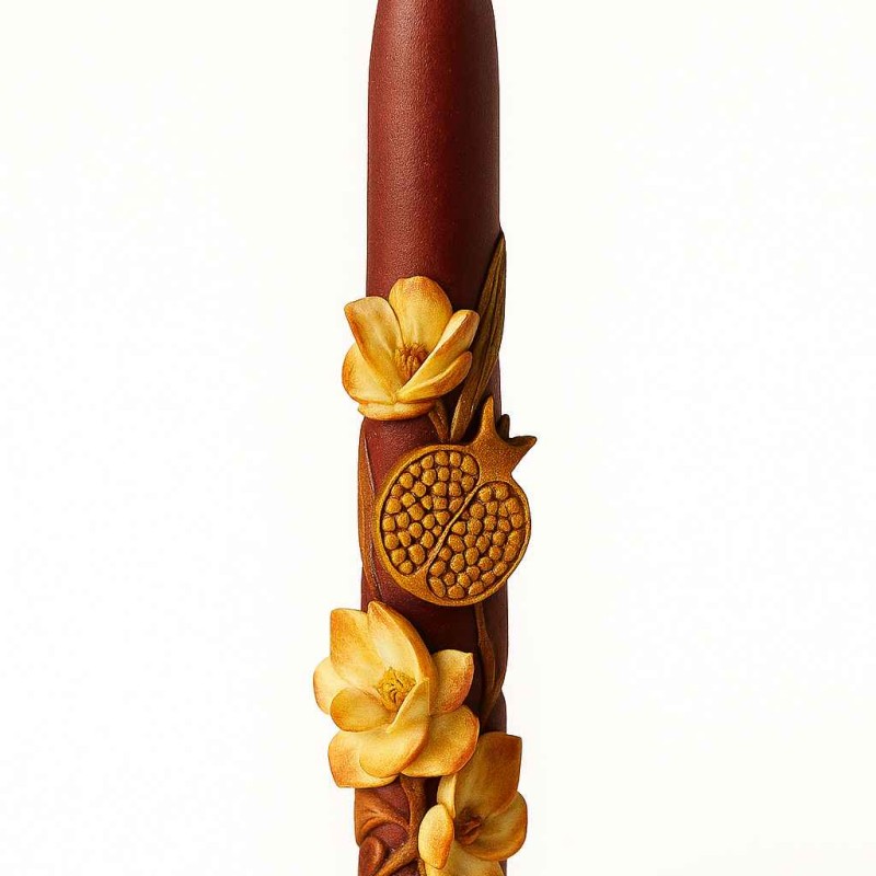 قالب سیلیکونی شمع قلمی انار و گل