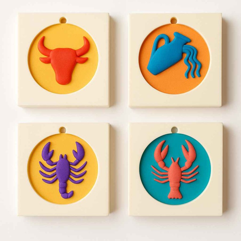 قالب سیلیکونی  نماد های ماه تولد