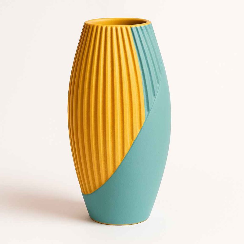 قالب سیلیکونی  'سنگ مصنوعی گلدان باریک رنگین کمان