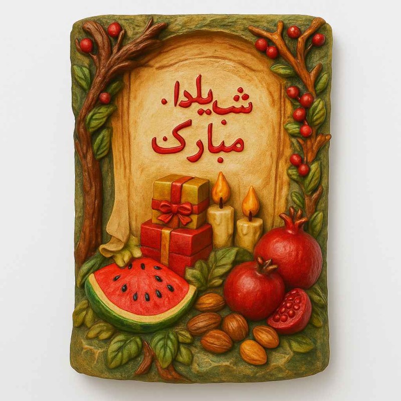 قالب سیلیکونی شب یلدا مبارک سنگ مصنوعی