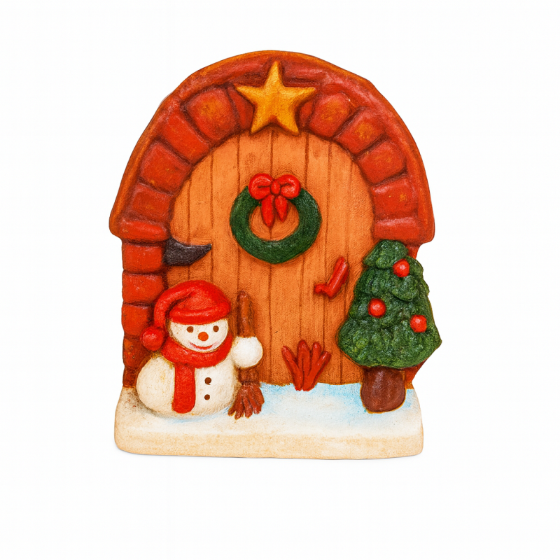 قالب سیلیکونی  آدم برفی درب خانه سنگ مصنوعی