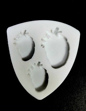 قالب سیلیکونی   قلب دهلیزی 2 و 3 و 4 سانت