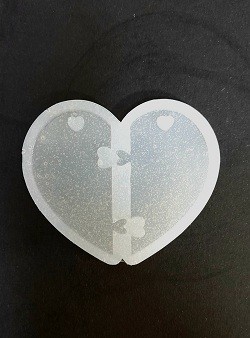 قالب سیلیکونی قلب پازلی مخصوص  زیور لات  3.5سانتی