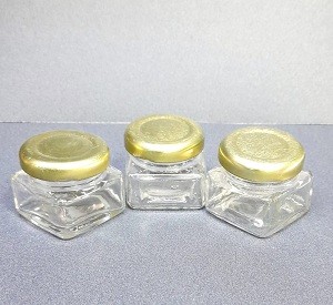 جار شمع سازی گرد  در طلایی