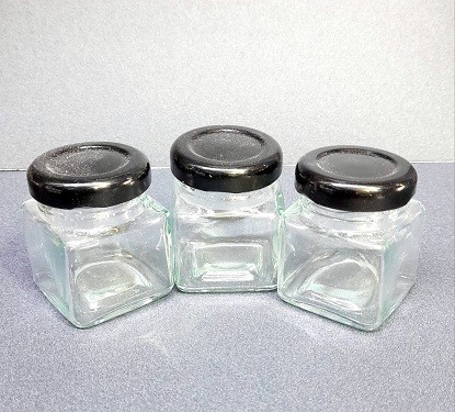 جار شمع سازی مربع  در  مشکی