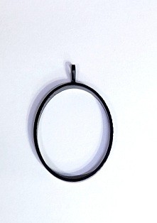 پلاک  مشکی رنگ ثابت  بیضی بدون کفه