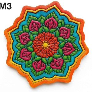 قالب سیلیکونی رزین طرح ماندلا کد  m3