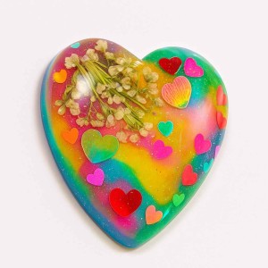 قالب سیلیکونی قلب محدب 7 تایی  رزین و سنگ مصنوعی