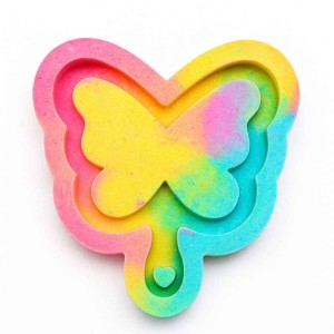 قالب سیلیکونی اینه جیبی کوچک طرح پروانه