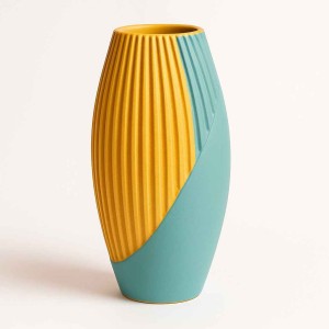 قالب سیلیکونی  'سنگ مصنوعی گلدان باریک رنگین کمان