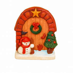 قالب سیلیکونی  آدم برفی درب خانه سنگ مصنوعی