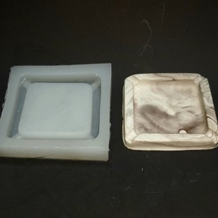 قالب   سیلیکونی سنگ مصنوعی و رزین    زیر سیگاری مربع