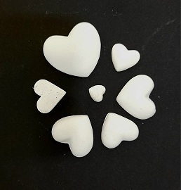 قالب سیلیکونی  'سنگ مصنوعی  و شمع سازی  قلبهای محدب