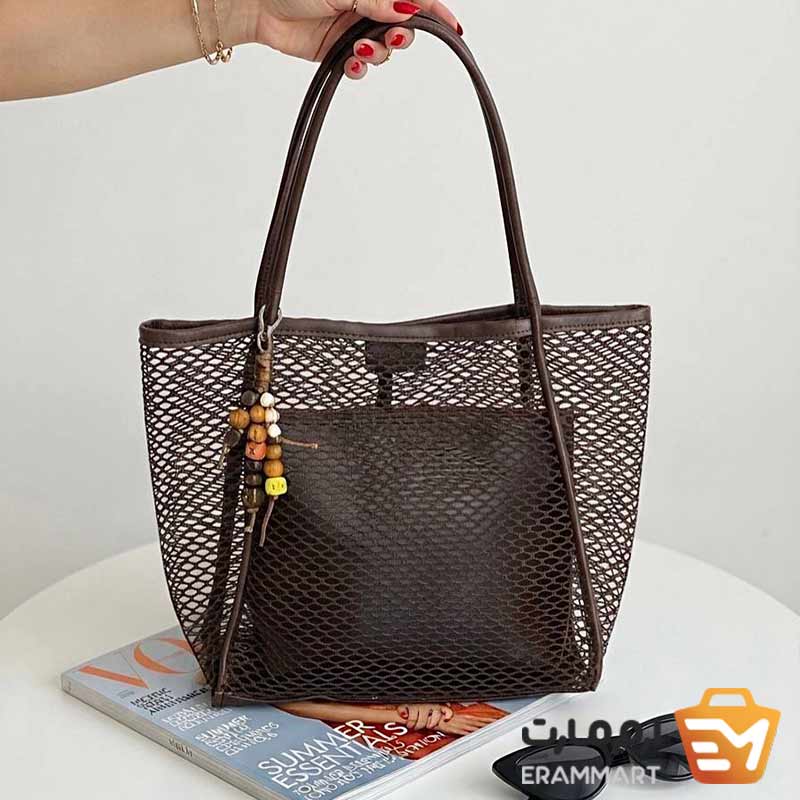 کیف زنانه مدل توری همراه با بگ آرایشی