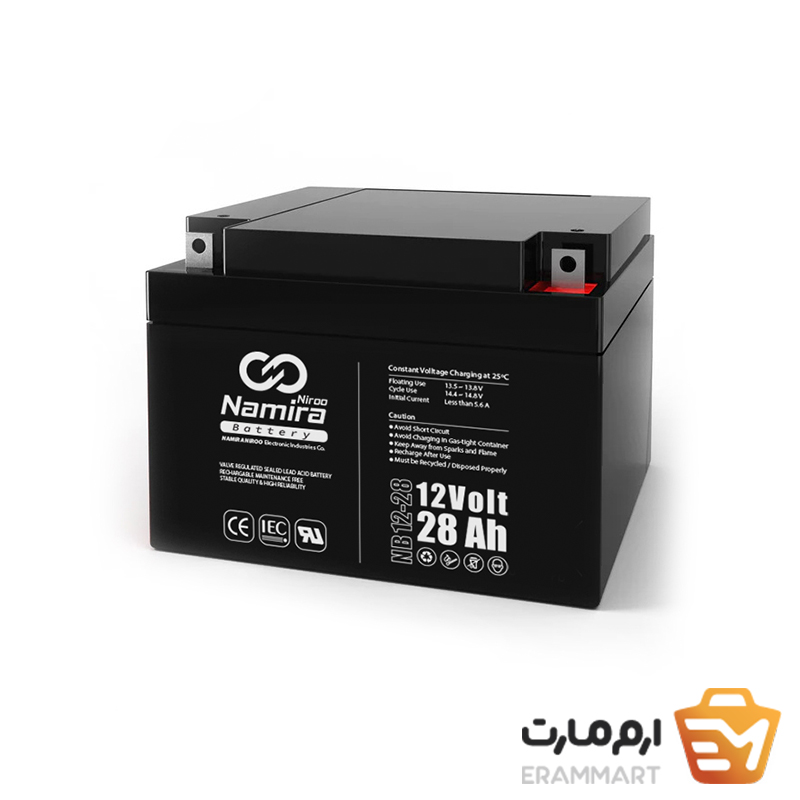 باتری 12 ولت 28 آمپر ساعت