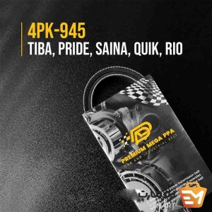 تسمه کولر 4PK-945  برای تیبا، پراید، ساینا، کوئیک، ریو  رند بلک بلت