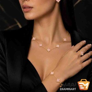 ست ونکلیف در سه رنگ مشکی، سفید صدفی و صورتی برند گندم