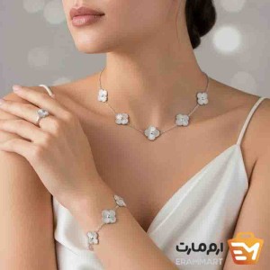 ست ونکلیف  سفید صدفی