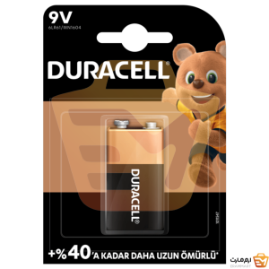 باتری کتابی آلکالاین ۹ ولت برند Duracell دوراسل