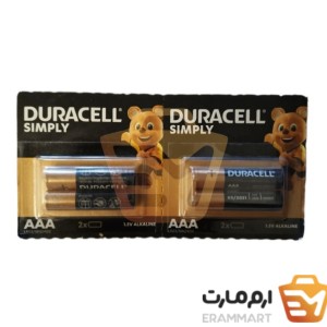 باتری نیم قلمی دوراسل مدل ALKALINE SIMPLY 1.5V پک 2 تایی دو عددی
