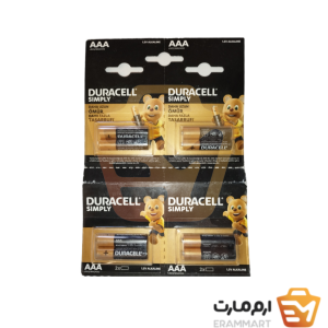 باتری نیم قلمی دوراسل مدل ALKALINE SIMPLY 1.5V پک 4 تایی دو عددی