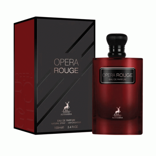 ادکلن الحمبرا مدل اوپرا رژ رایحه ایو سن لورن بلک اوپیوم اور رد