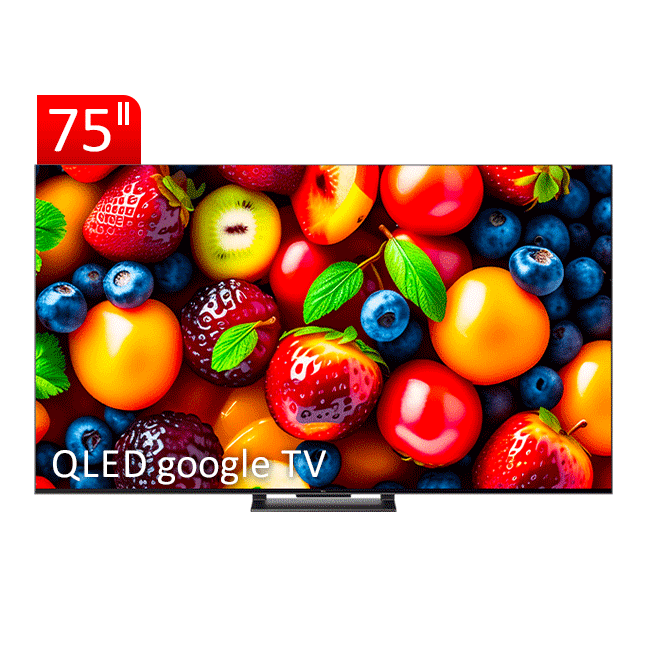 تلویزیون QLED UHD 4K هوشمند google TV تی سی ال مدل 75C745 سایز 75 اینچ