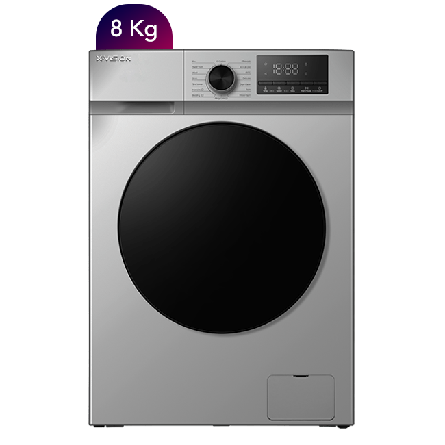ماشین لباسشویی ایکس ویژن مدل TF84-ASBL ظرفیت 8 کیلوگرم