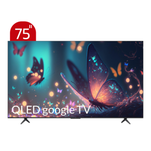 تلویزیون QLED UHD 4K هوشمند google TV تی سی ال مدل 75C655 سایز 75 اینچ