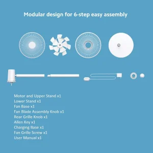 پنکه شارژی شیائومی مدل Xiaomi Smart Standing Fan 2 Pro