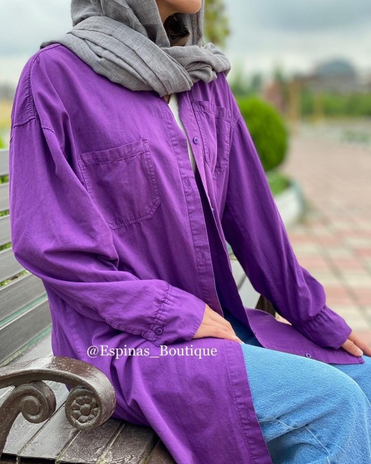 مانتو شومیز کتان کد 1445