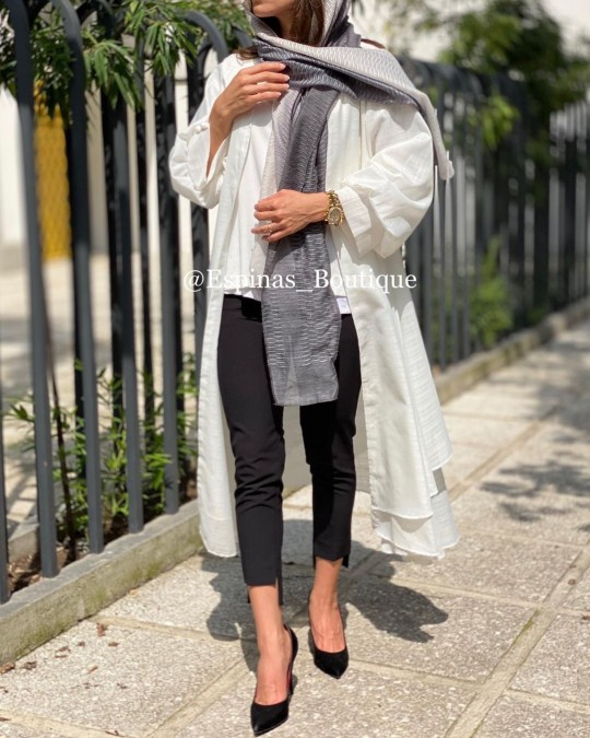 مانتو بلند حریر نازلی کد 340