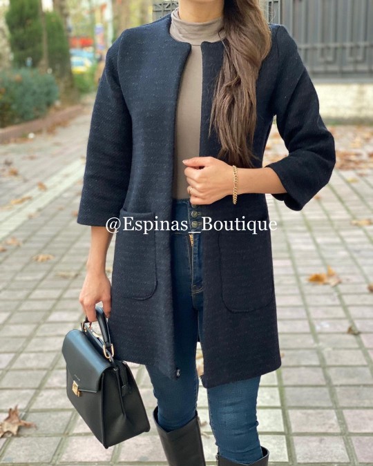 پالتو کتی پشمی دو جیب