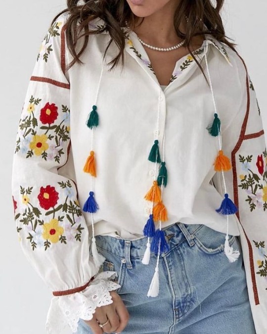 شومیز گلدوزی کد 5315