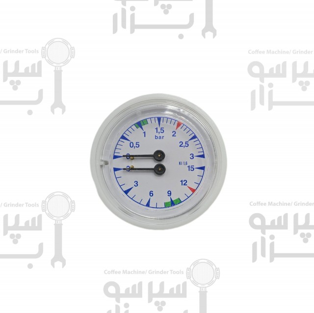 منومتر دوعقربه پمپ بویلر وگا / آستوریا ۰-۳بار۰-۱۵بار قطر بدنه ۶۳ میل رزوه ۱/۸ اینچ