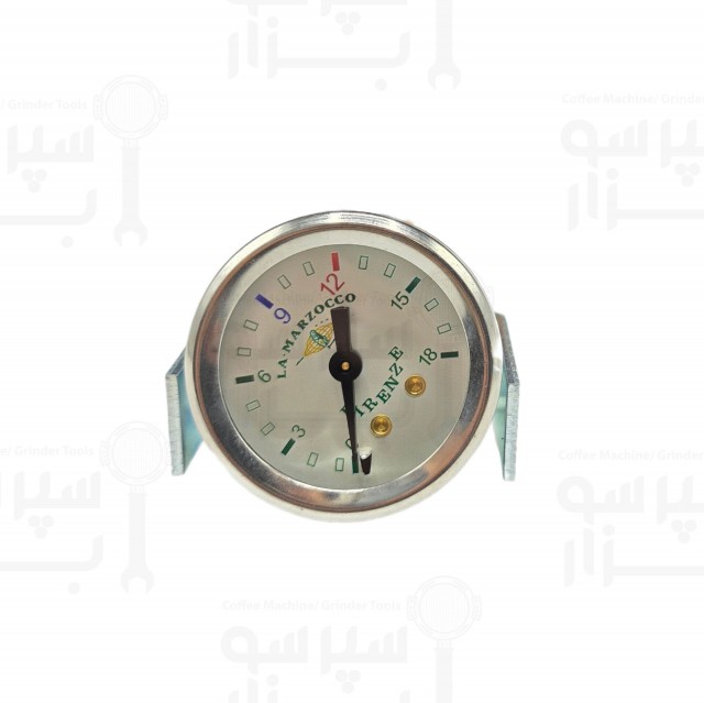 منومتر تک عقربه اورجینال فشار آب پمپ ( 0 الی 18 بار ) لا مارزوکو مدل های جی بی5 / لینا / اف بی 70 / جی اس3 / استرادا قطر بدنه 41 میلیمتر رزوه 1/4 اینچ