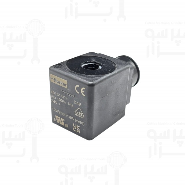 بوبین کویل شیر برقی پارکر پایه بلند لوسیفری ۲۴ ولت دی سی ۱۶ وات