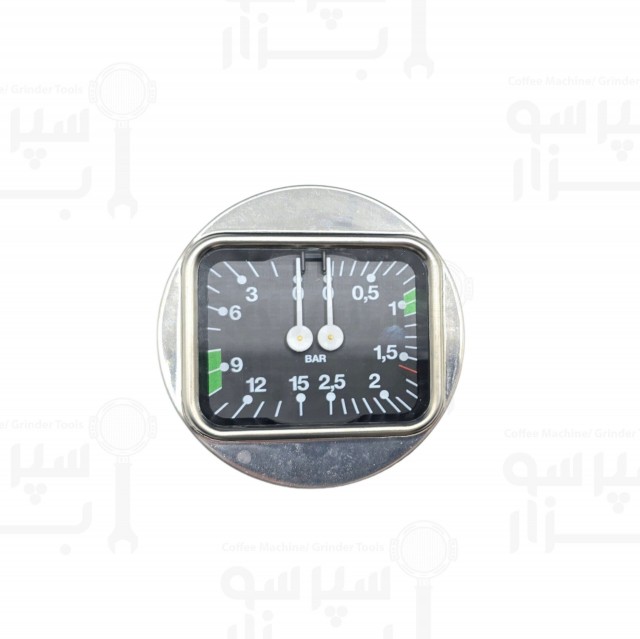 منومتر / مانومتر بویلر برازیلیا قطر بدنه ۶۳ میلیمتر قطر با قاب ۷۰ میلیمتر