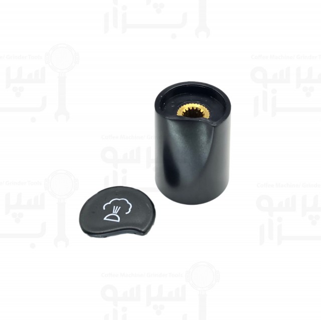 دستگیره  مشکی شیر بخار بیزرا الیزه / بتزرا الیسه کامل با درپوش پلاک