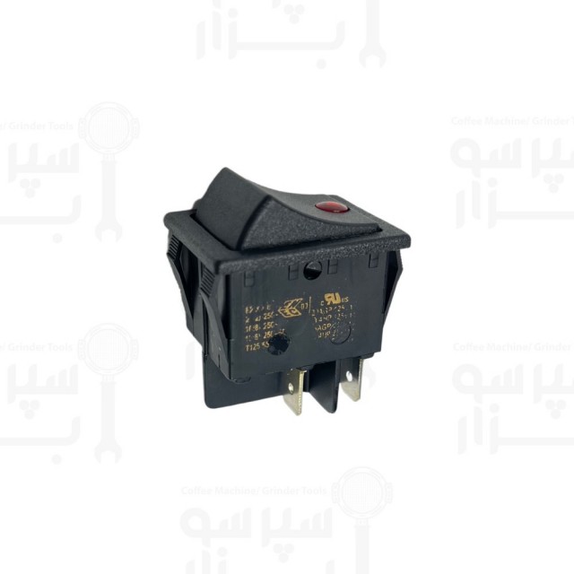 دکمه فشاری بیپولار وگا با چراغ لد قرمز اورجینال