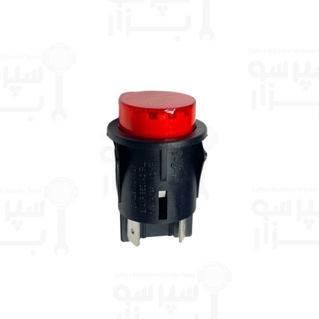 کلید فشاری بیپولار روشن و خاموش گرد قطر ۲۵ میلیمتر