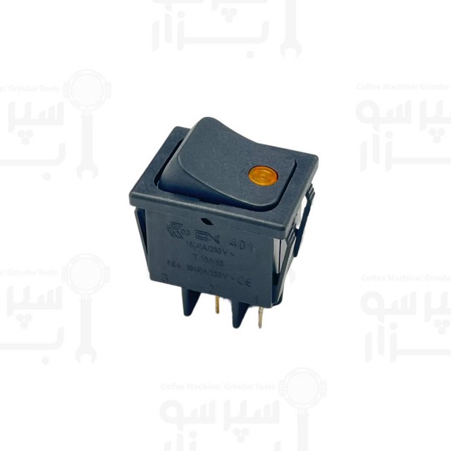 دکمه بیپولار فشاری روشن و خاموش با نور نارنجی رنچیلیو