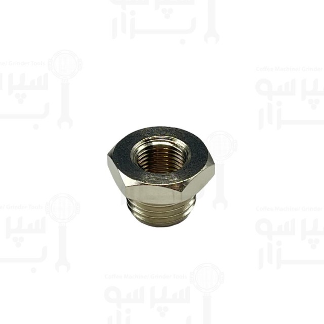 RACCORDO EST. 1/4M - INT 1/8F - "OTTONE NICHELATO"